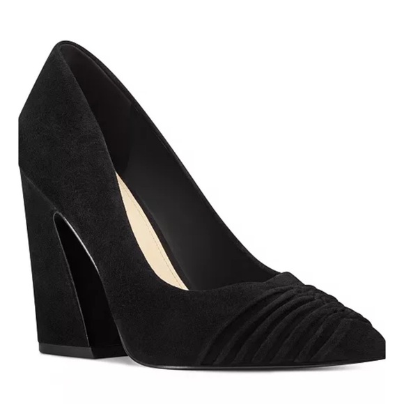 Nine West Shoes - Nine West Harlyn Block-Heel Pumps Elegant Black Suede Women's size 4